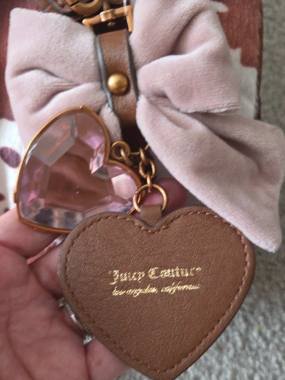 Juicy Couture Romance Cow Satchel in Saddle Brown, Shoulder Bag NWT - Picture 3 of 12